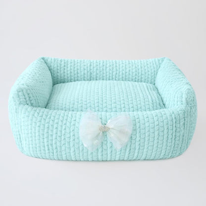Easy to wash luxurious, soft-cuddle Dolce dog bed Sterling - Pooch La La