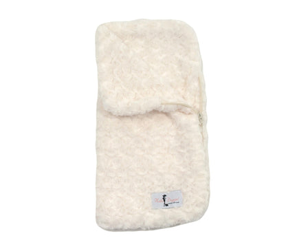 Velvety-soft plush sleeping bag for small dogs White - Pooch La La