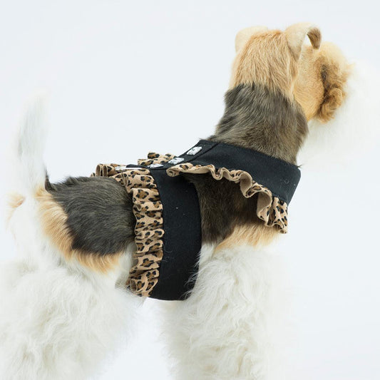 Black Cheetah Couture Pinafore Tinkie Harness - Pooch La La