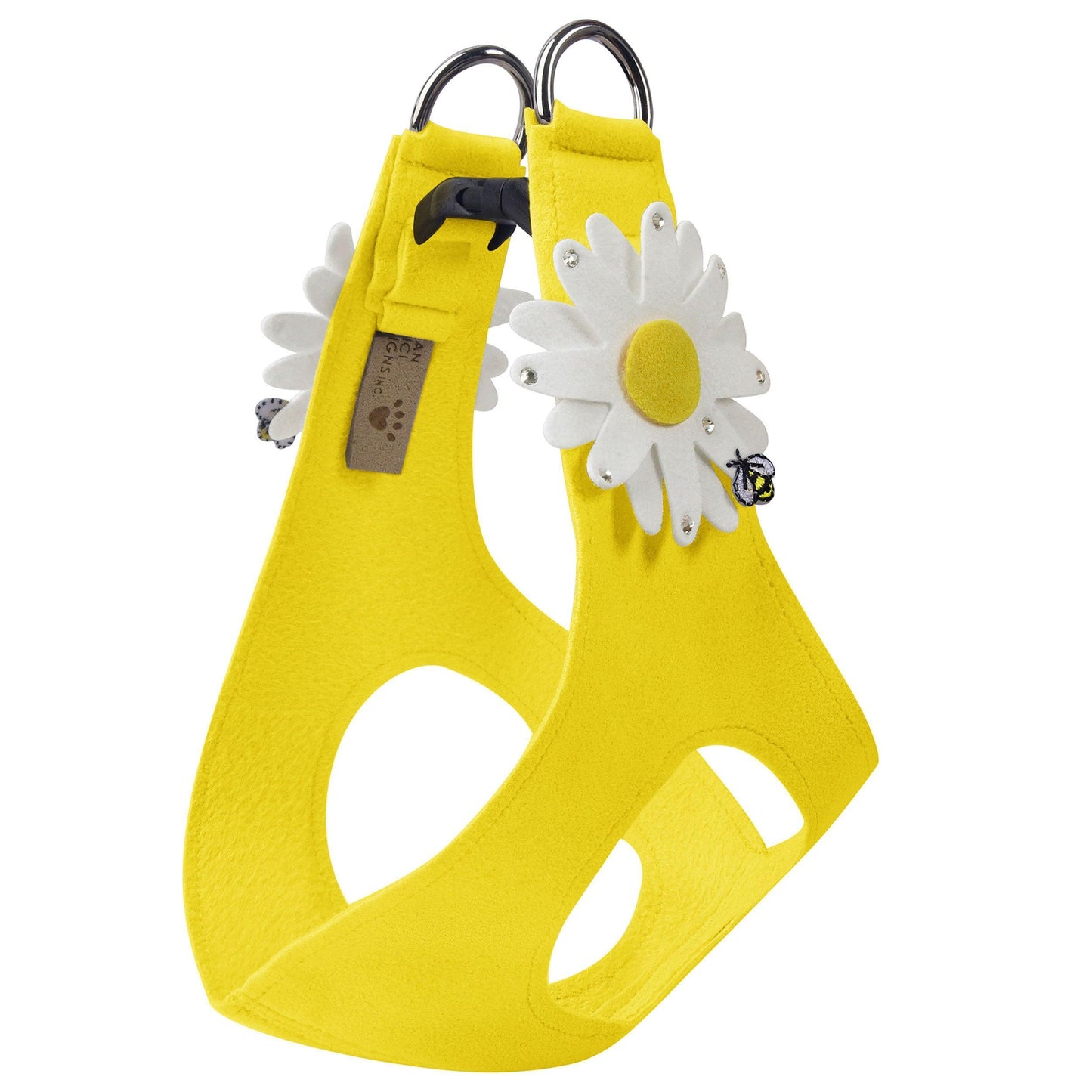 High-quality step-in designer dog harnesses Sunshine Yellow - Pooch La La