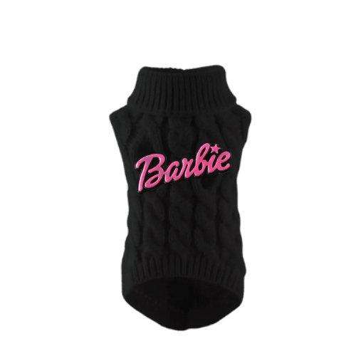 Chic Barbie Knit Turtleneck-Dog Sweater: - Pooch La La