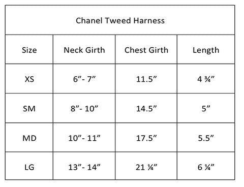 Chanel Tweed Dog Harness - Pooch La La