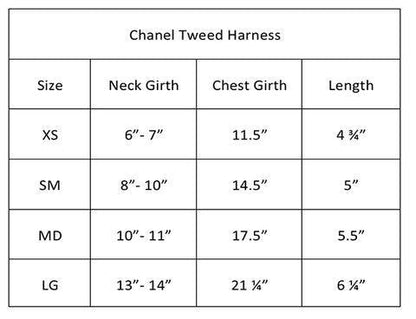 Chanel Tweed Dog Harness - Pooch La La